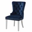Furniture of America Edi Metal 5-Piece Dining Table Set in Black and Blue