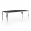 Furniture of America Edi Metal 5-Piece Dining Table Set in Black and Blue
