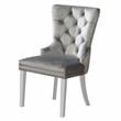 Furniture of America Rosa Glam Metal 7-Piece Dining Table Set in Gray