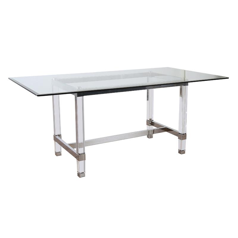 Furniture of America Hartly Contemporary Metal 7-Piece Dining Table Set in Black