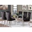 Furniture of America Hartly Contemporary Metal 7-Piece Dining Table Set in Black