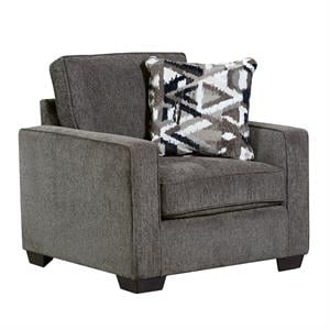 Furniture of America Mufee Transitional Fabric Upholstered Chair in Gray