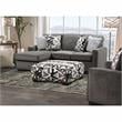 Furniture of America Mufee Fabric Upholstered Ottoman in Multi-Color