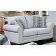 Furniture of America Graw Transitional Fabric 2-Piece Sofa Set in Gray