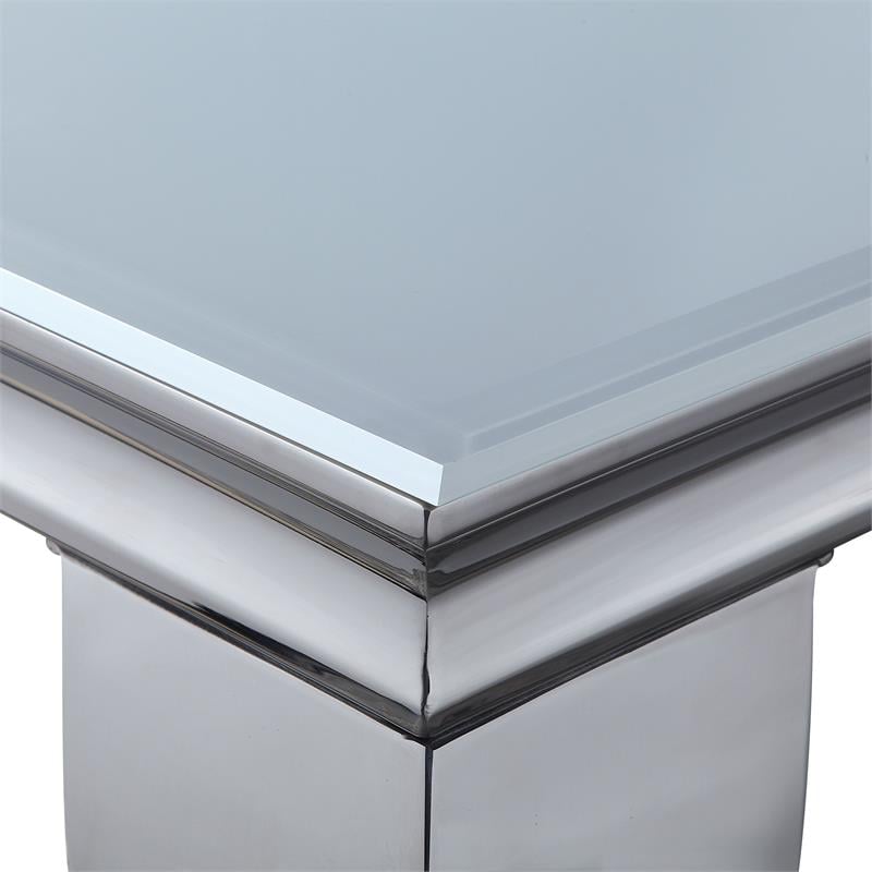 Furniture of America Edi Metal 7-Piece Dining Table Set in White and Blue