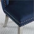 Furniture of America Edi Metal 7-Piece Dining Table Set in White and Blue