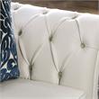 Furniture of America Luo Glam Fabric Tufted 2-Piece Sofa Set in White
