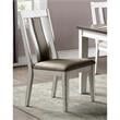 Furniture of America Fie Rustic Wood Padded Side Chair in White (Set of 2)