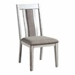 Furniture of America Fie Rustic Wood Padded Side Chair in White (Set of 2)