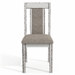 Furniture of America Fie Rustic Wood Padded Side Chair in White (Set of 2)