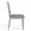 Furniture of America Fie Rustic Wood Padded Side Chair in White (Set of 2)