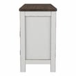 Furniture of America Fie Rustic Wood Multi Storage Server in Weathered White