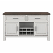 Furniture of America Fie Rustic Wood Multi Storage Server in Weathered White