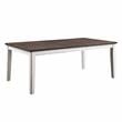 Furniture of America Fie Rustic Solid Wood Expandable Dining Table in White