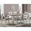 Furniture of America Fie Rustic Solid Wood 7-Piece Dining Table Set in White