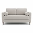 Furniture of America Oppio Faux Leather Loveseat with USB Port in Ivory