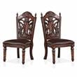 Furniture of America Dian Solid Wood Padded Side Chair in Cherry (Set of 2)