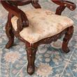 Furniture of America Roo Solid Wood Padded Arm Chair in Cherry (Set of 2)
