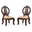 Furniture of America Roo Solid Wood Padded Side Chair in Cherry (Set of 2)