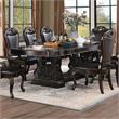 Furniture of America Lido Traditional Wood Expandable Dining Table in Walnut