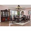 Furniture of America Exa Traditional Wood Padded Armchair in Cherry (Set of 2)