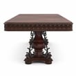 Furniture of America Exa Traditional Wood Expandable Dining Table in Cherry