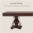 Furniture of America Exa Traditional Wood Expandable Dining Table in Cherry