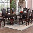 Furniture of America Exa Traditional Wood Expandable Dining Table in Cherry