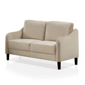 furniture of america derra contemporary fabric upholstered loveseat
