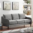 Furniture of America Derra Contemporary Fabric Upholstered Sofa in Gray