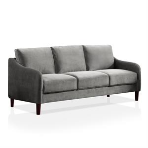 furniture of america derra contemporary fabric upholstered sofa