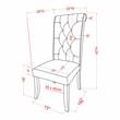 Furniture of America Kay Rustic Wood 7-Piece Dining Set in Black and Beige