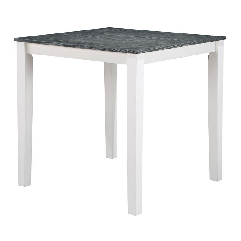 Furniture of America Zinia Transitional Wood 5-Piece Counter Dining Set in White