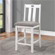 Furniture of America Zinia Transitional Wood 5-Piece Counter Dining Set in White