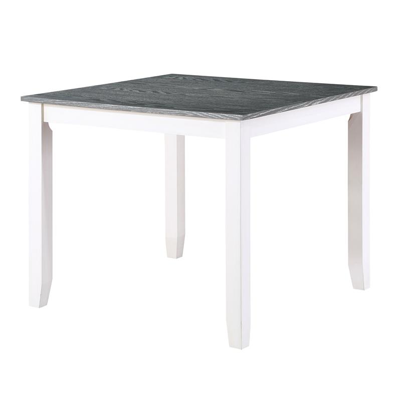 Furniture of America Zinia Transitional Wood 5-Piece Dining Table Set in White