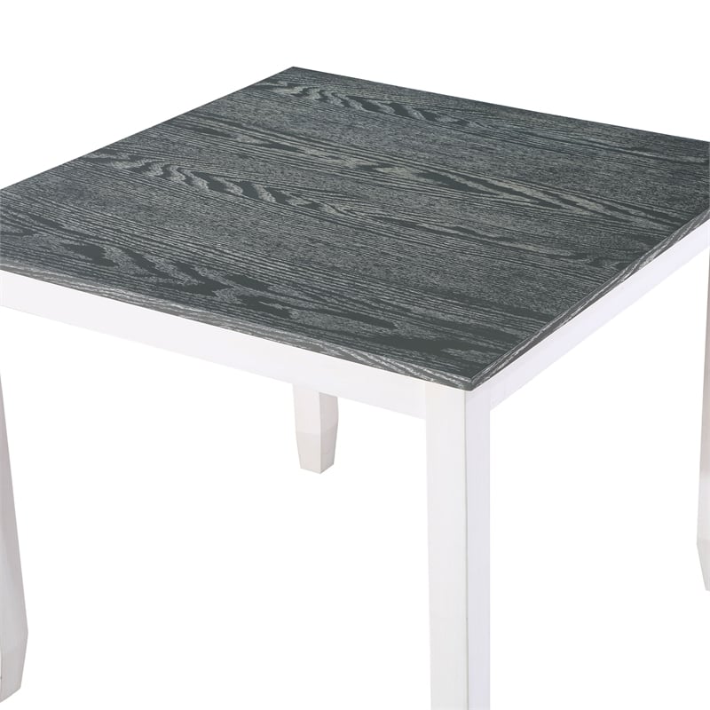 Furniture of America Zinia Transitional Wood 5-Piece Dining Table Set in White