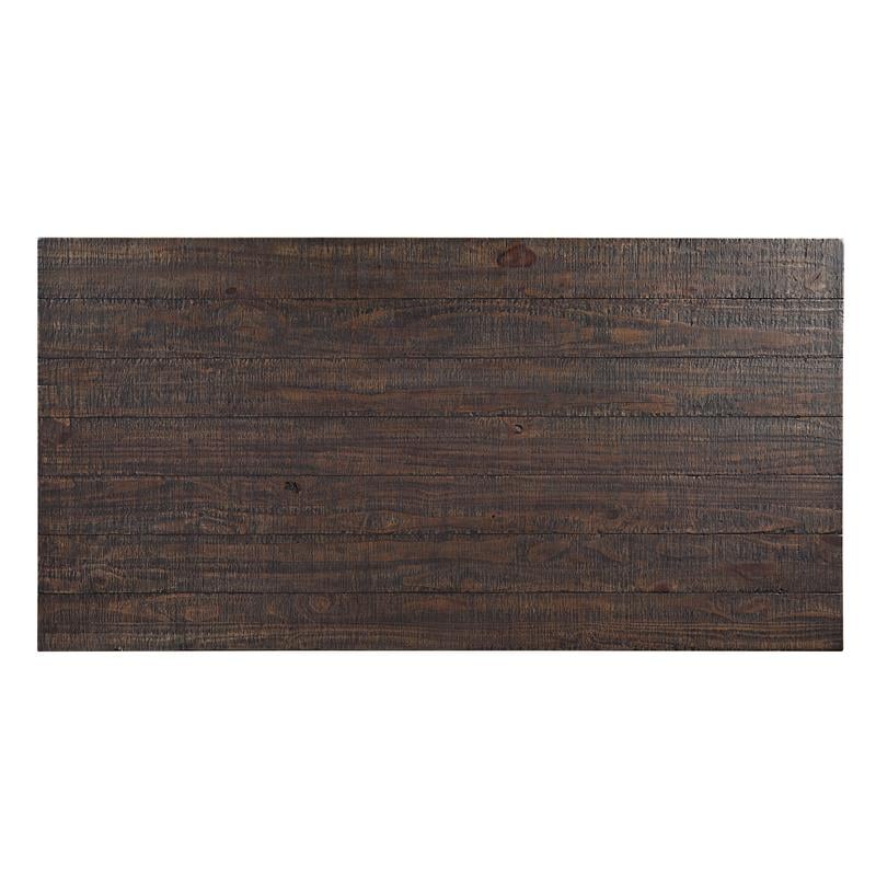 Furniture of America Taz Rustic Solid Wood Trestle Dining Table in Black