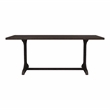 Furniture of America Taz Rustic Solid Wood Trestle Dining Table in Black