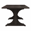 Furniture of America Taz Rustic Solid Wood Trestle Dining Table in Black