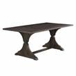 Furniture of America Taz Rustic Solid Wood Trestle Dining Table in Black
