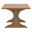Furniture of America Taz Rustic Solid Wood Trestle Dining Table in Natural