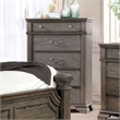 Furniture of America Charo Traditional Wood 5-Drawer Chest in Gray