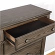 Furniture of America Charo Traditional Wood 5-Drawer Chest in Gray