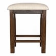 Furniture of America Ena Rustic Wood Padded Counter Stool in Oak (Set of 2)