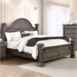Furniture of America Charo Traditional Wood Eastern King Panel Bed in Gray