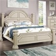 Furniture of America Charo Traditional Wood Eastern King Panel Bed in White