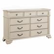 Furniture of America Charo Traditional Wood 9-Drawer Dresser in Antique White