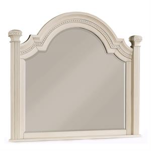 Furniture of America Charo Traditional Wood Framed Mirror in Antique White