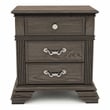 Furniture of America Charo Wood 2-Drawer Nightstand with USB Port in Gray