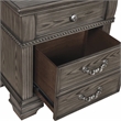 Furniture of America Charo Wood 2-Drawer Nightstand with USB Port in Gray